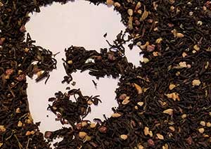 Portrait made out of tea by Jessica
